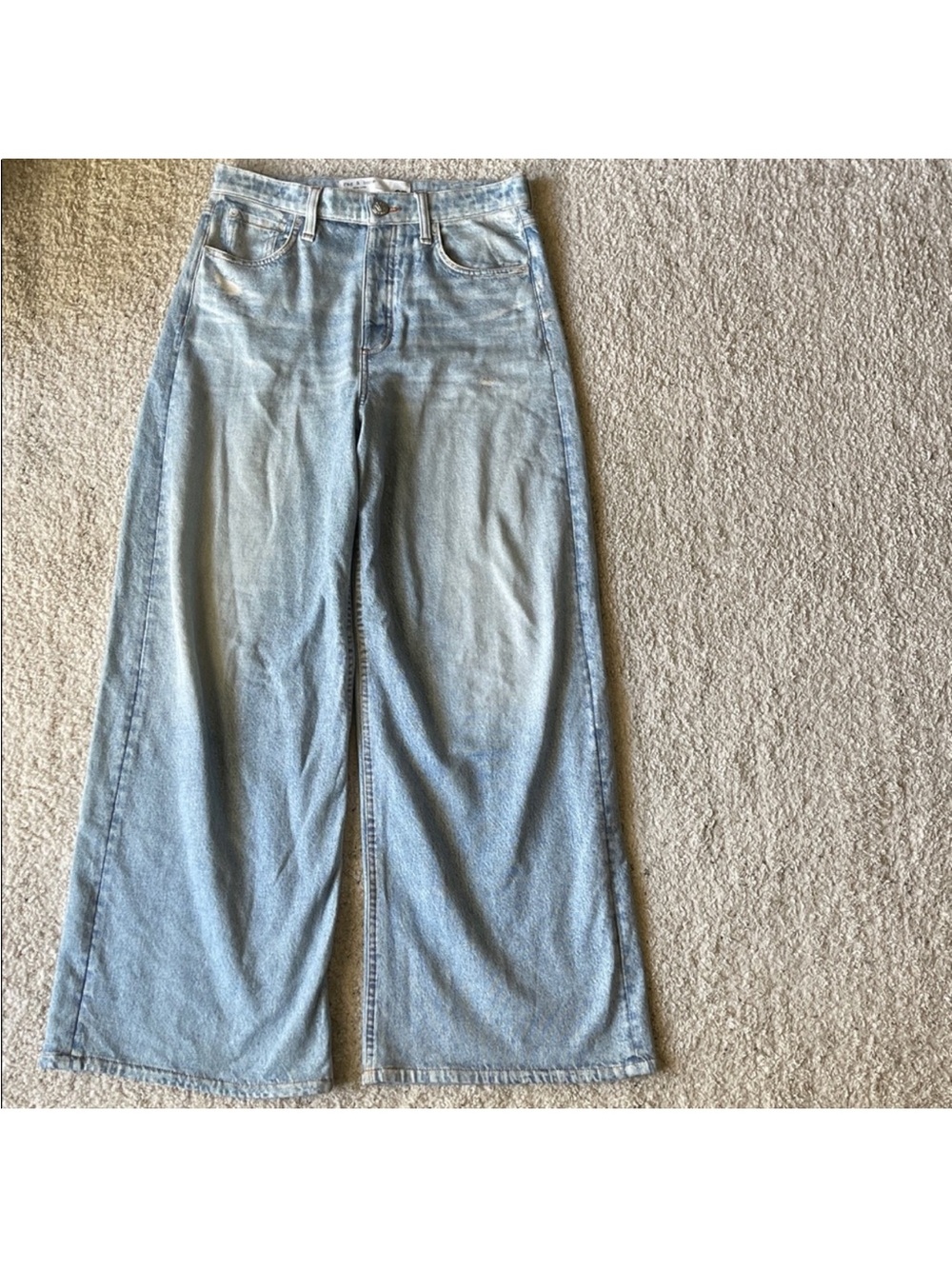Rag & Bone Sofie Rb Miramar Cotton Terry Wide Leg Pants Size 27 - Picture 4 of 9